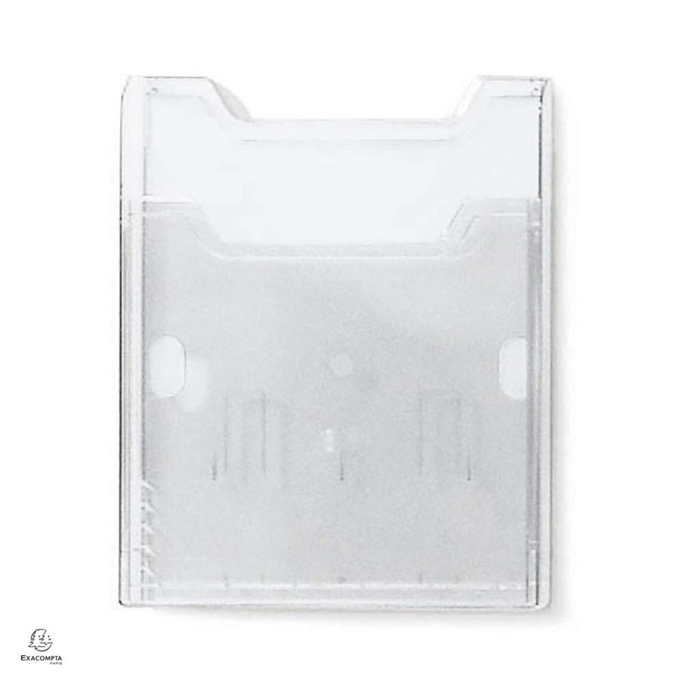 Suport pentru brosuri Exacompta A4, format portret, din plastic, montare pe perete, extensibil modular, 1 compartiment, 38x239x300 mm, transparent [4]