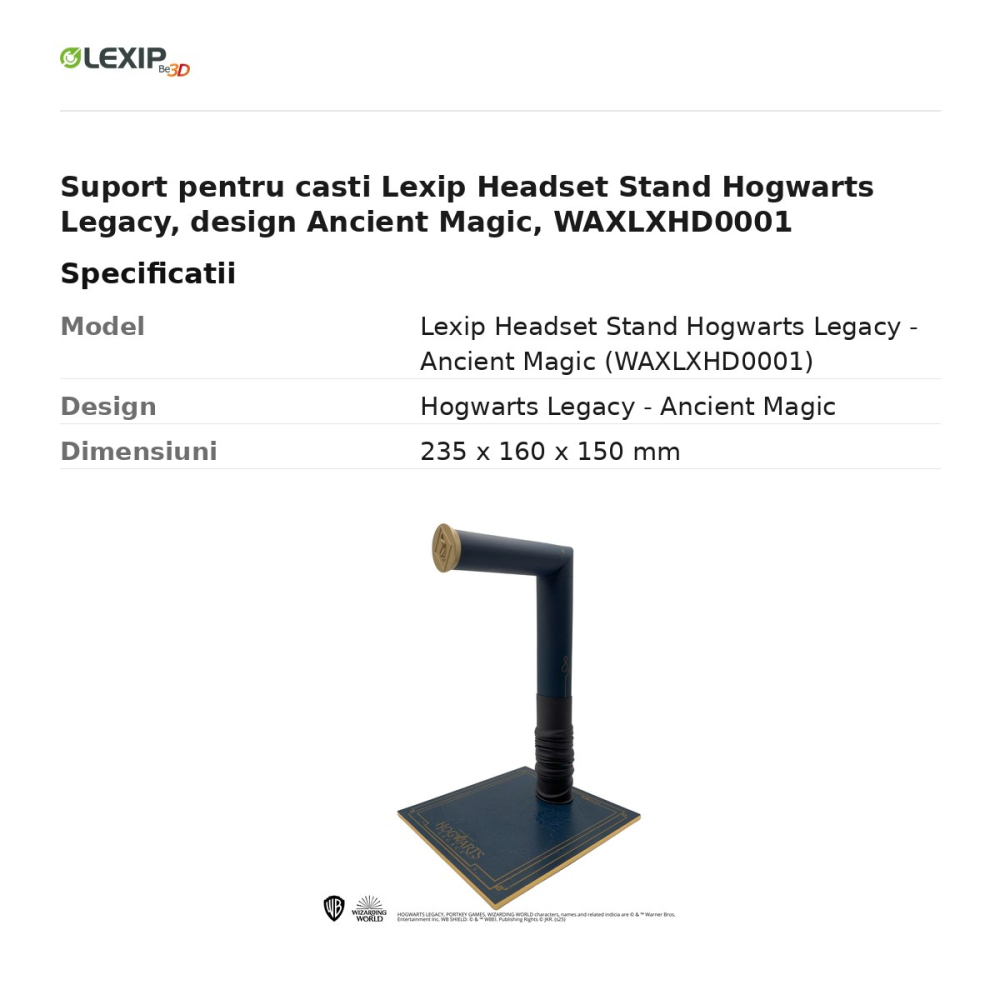 Suport pentru casti Lexip Headset Stand Hogwarts Legacy, design Ancient Magic, WAXLXHD0001 [3]