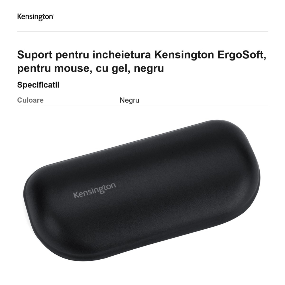 Suport pentru incheietura Kensington ErgoSoft, pentru mouse, cu gel, negru [3]