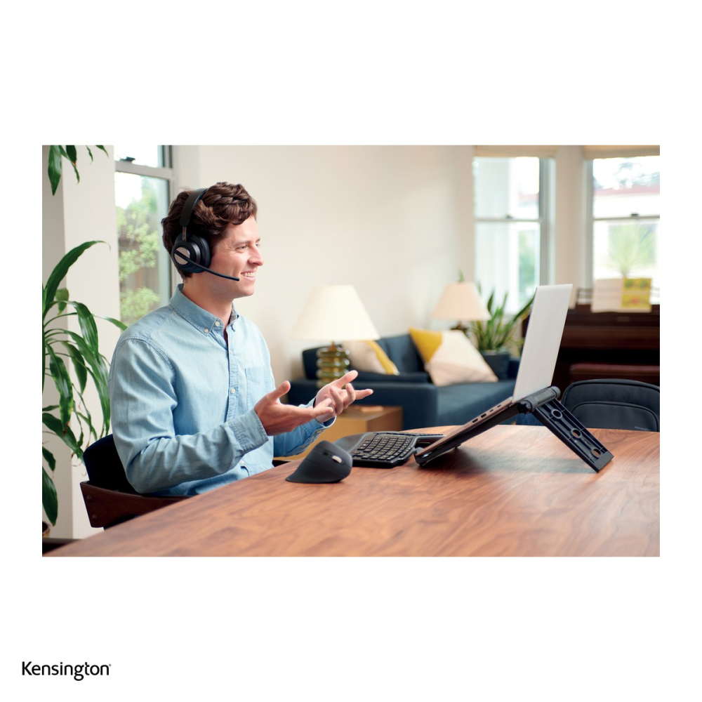 Suport pentru laptop Kensington SmartFit Easy Riser EQ, pentru laptopuri de 12-17 inch, pliabil, cu ventilatie, negru [5]