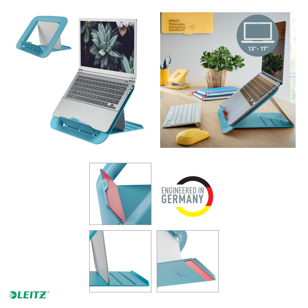 Suport pentru laptop Leitz Cosy, reglabil, 312 x 50 x 247 mm, albastru celest [4]