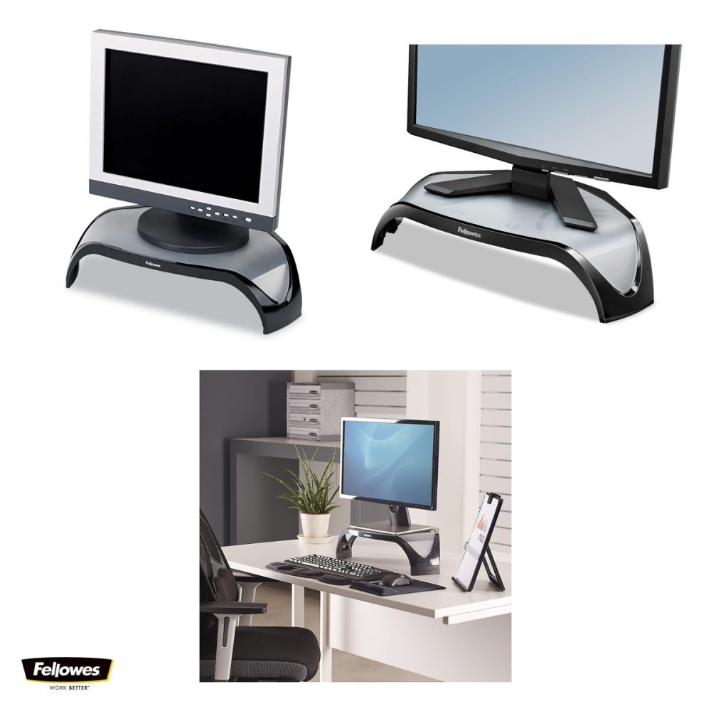 Suport pentru monitor Fellowes Riser, de colt, 3 inaltimi 10-13 cm, 13x47x31.7 cm [4]