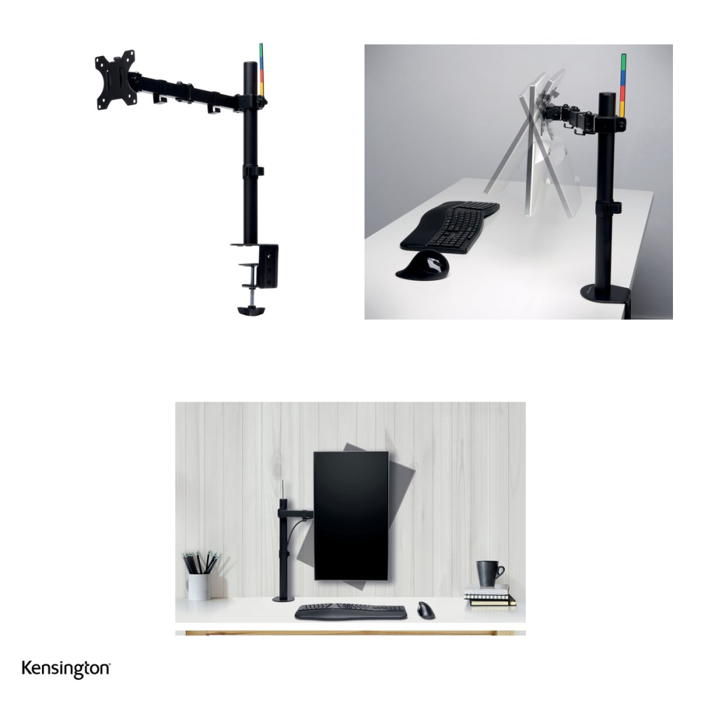 Suport pentru monitor Kensington SmartFit, 1 brat reglabil, extensie 283 mm, pentru monitoare de maxim 34 inch si 8 kg, negru [4]