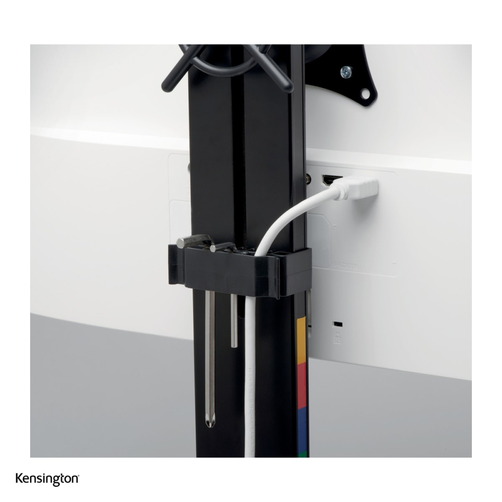 Suport pentru monitor Kensington SmartFit Space-Saving, 1 brat reglabil, clema C sau grommet, pentru monitoare de maxim 32 inch si 8 kg, negru [5]