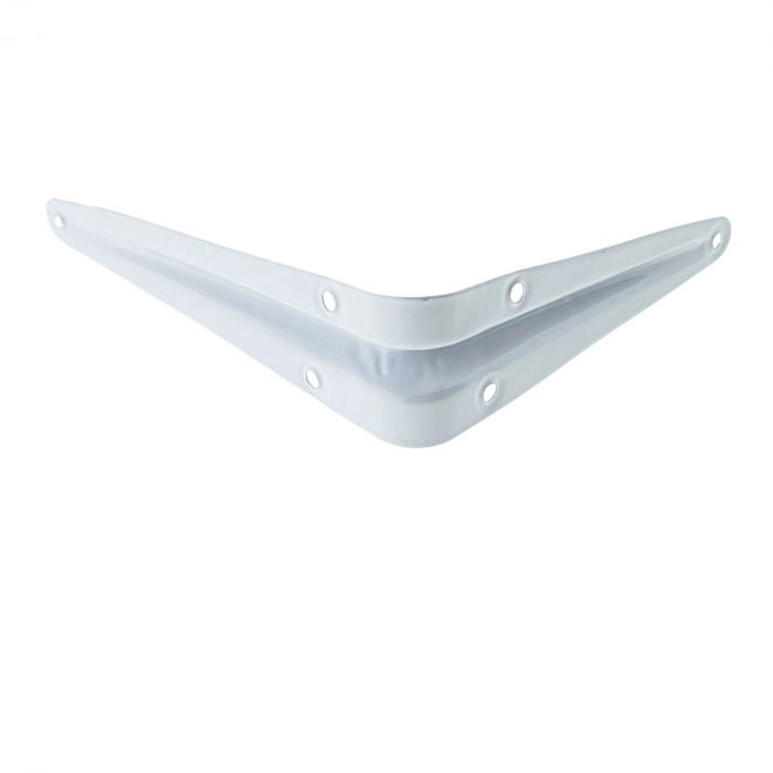 Suport pentru raft si polita, tip L, din metal, 120 X 150 X 30 mm, alb [2]