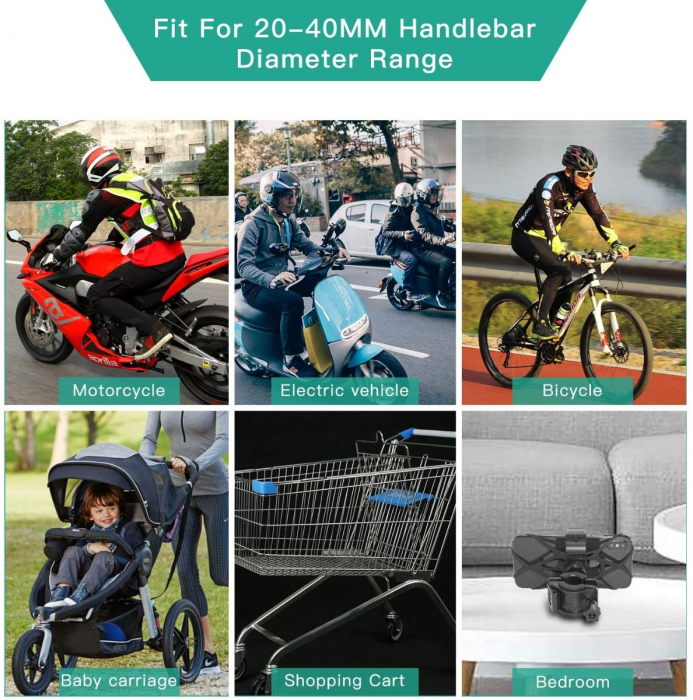 Suport universal pentru smarthpone Rider negru - Esperanza [5]