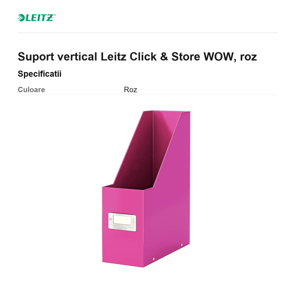 Suport vertical Leitz Click & Store WOW, roz [3]