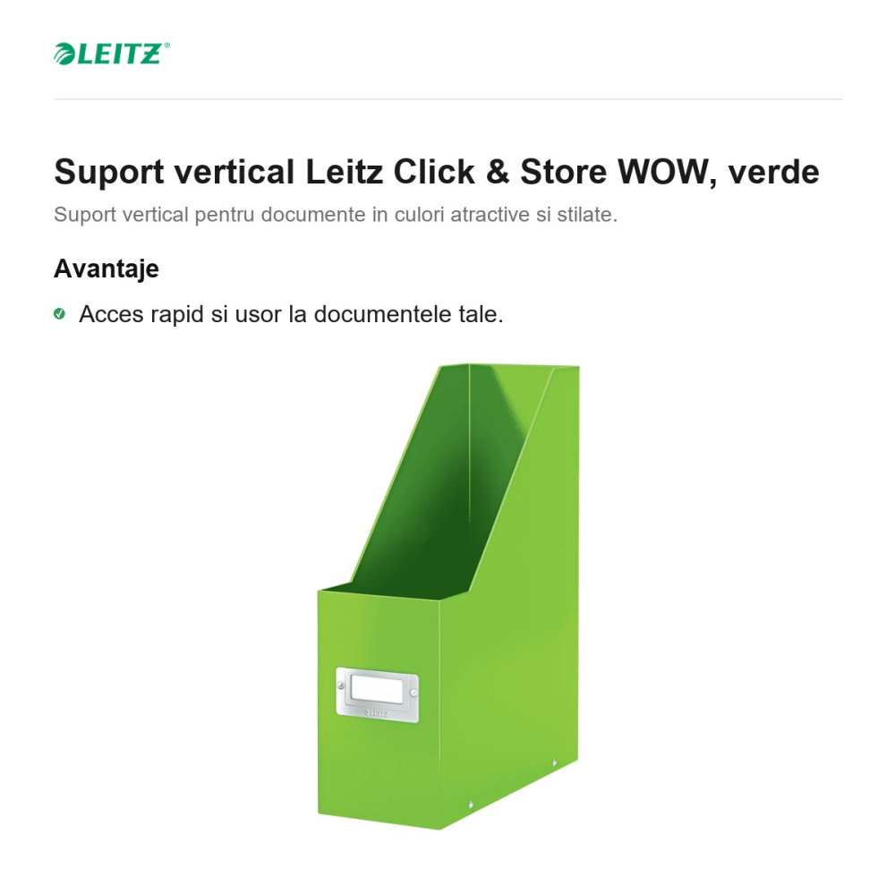 Suport vertical Leitz Click & Store WOW, verde [2]