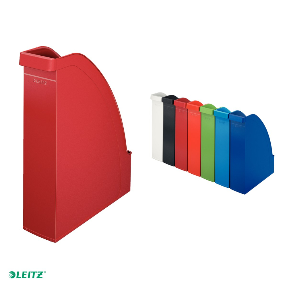 Suport vertical Leitz Plus, pentru documente, PS, A4, capacitate 70 mm, rosu [5]