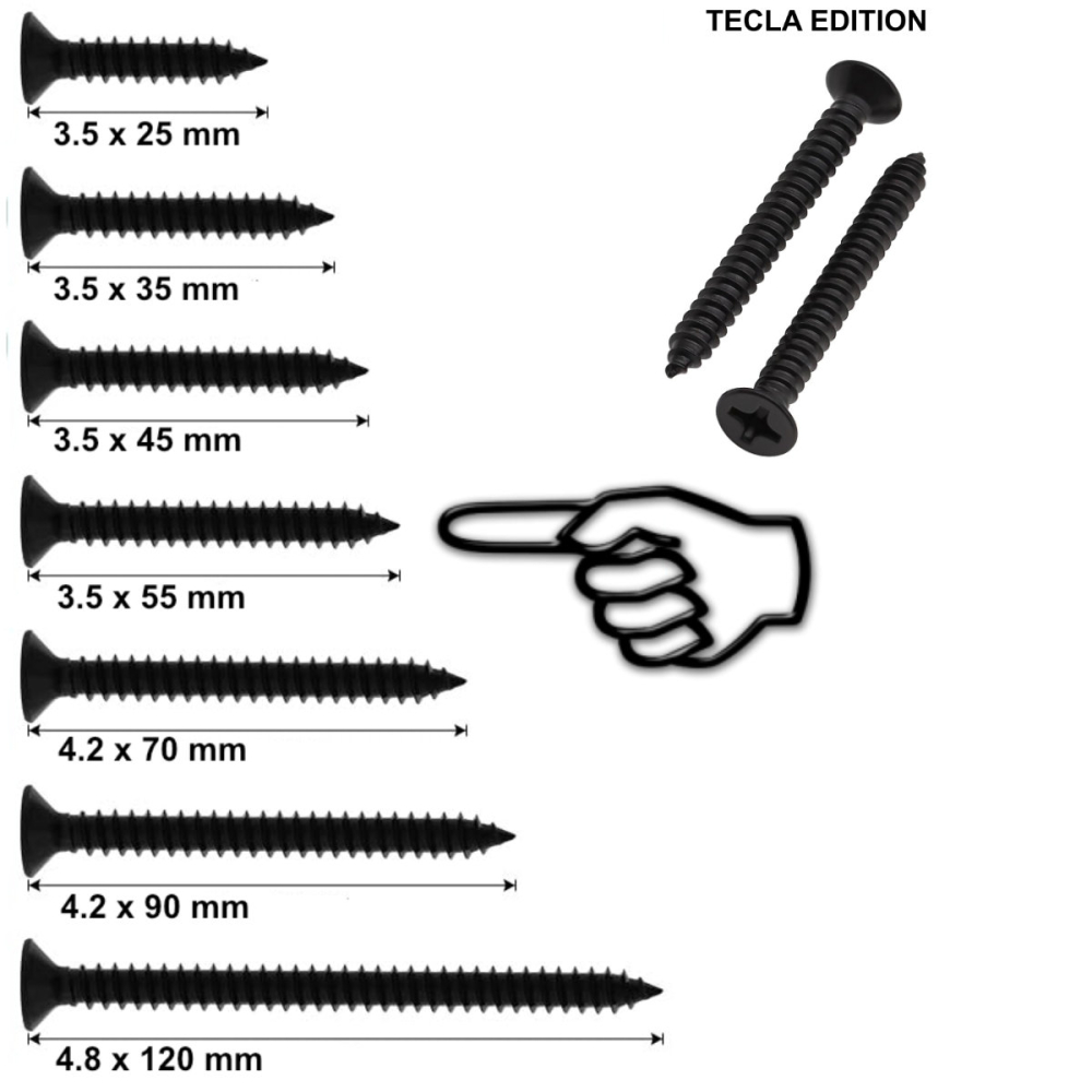 Surub universal pentru gips-carton, 3.5x55 mm, autofiletant, filet fin, cap inecat PH2, pentru profile metalice si structura lemn, otel fosfatat [3]