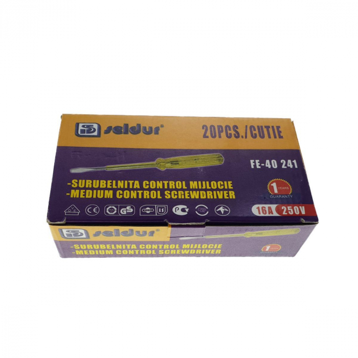 Surubelnita FE-40241,pentru electricieni, pentru control tensiune 220-250 V [4]