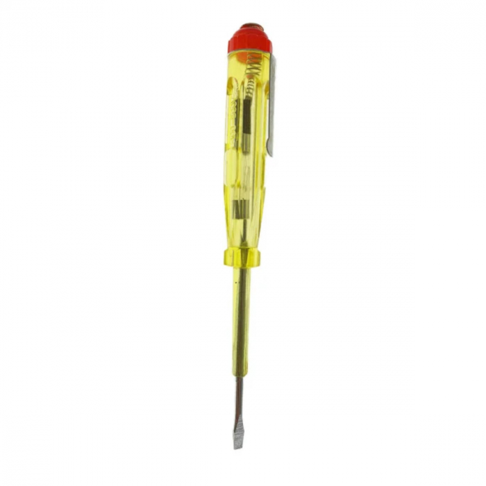 Surubelnita tip creion, pentru control tensiune, 16A, 250V, lungime 135 mm, varf drept 3 mm, galben [4]