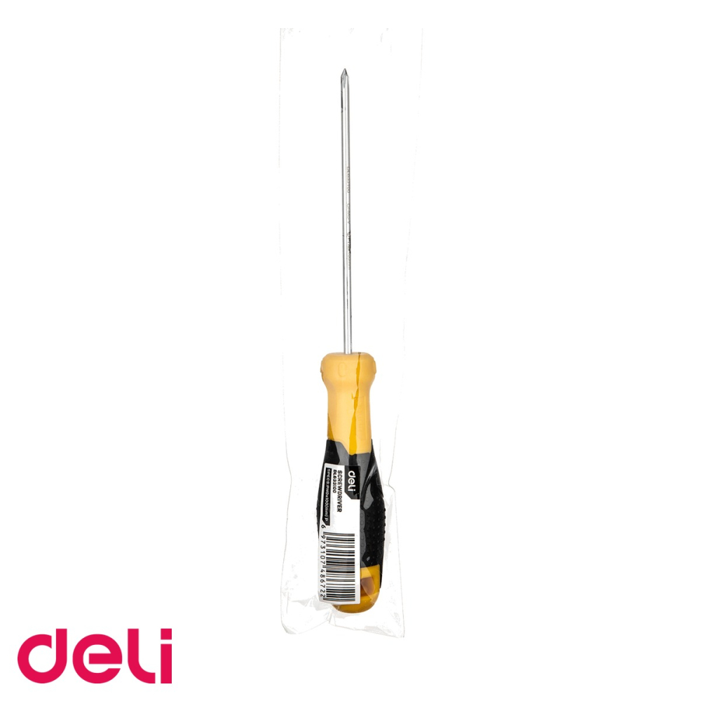 Surubelnita tip cruce Deli PH0, maner cauciuc-plastic antiderapant, varf magnetic, tija otel SUP11 [4]
