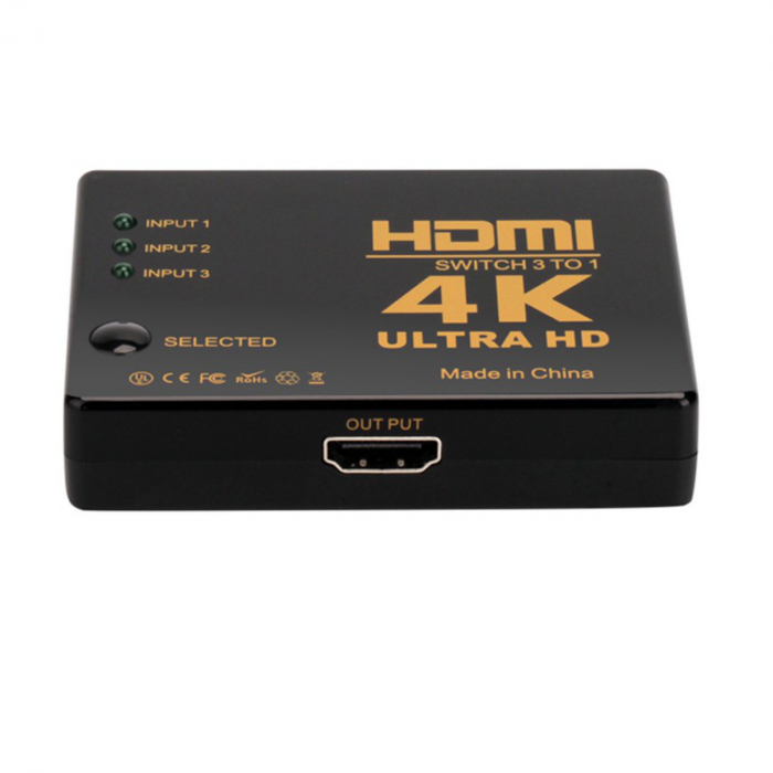 Hub HDMI 4K cu 3 intrari si 1 iesire, suporta 1080p, telecomanda inclusa [3]