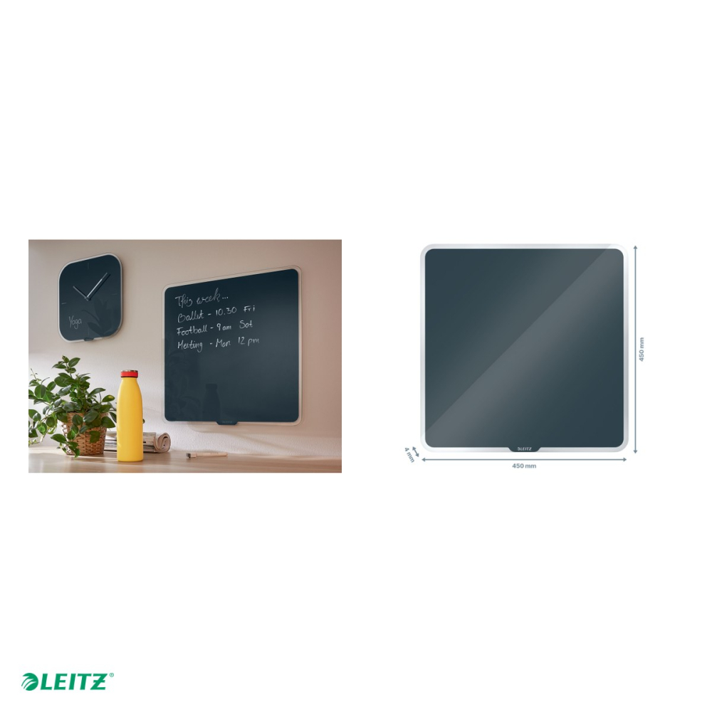 Tabla Leitz Cosy, sticla, magnetica, 45x45 cm, gri Antracit [6]
