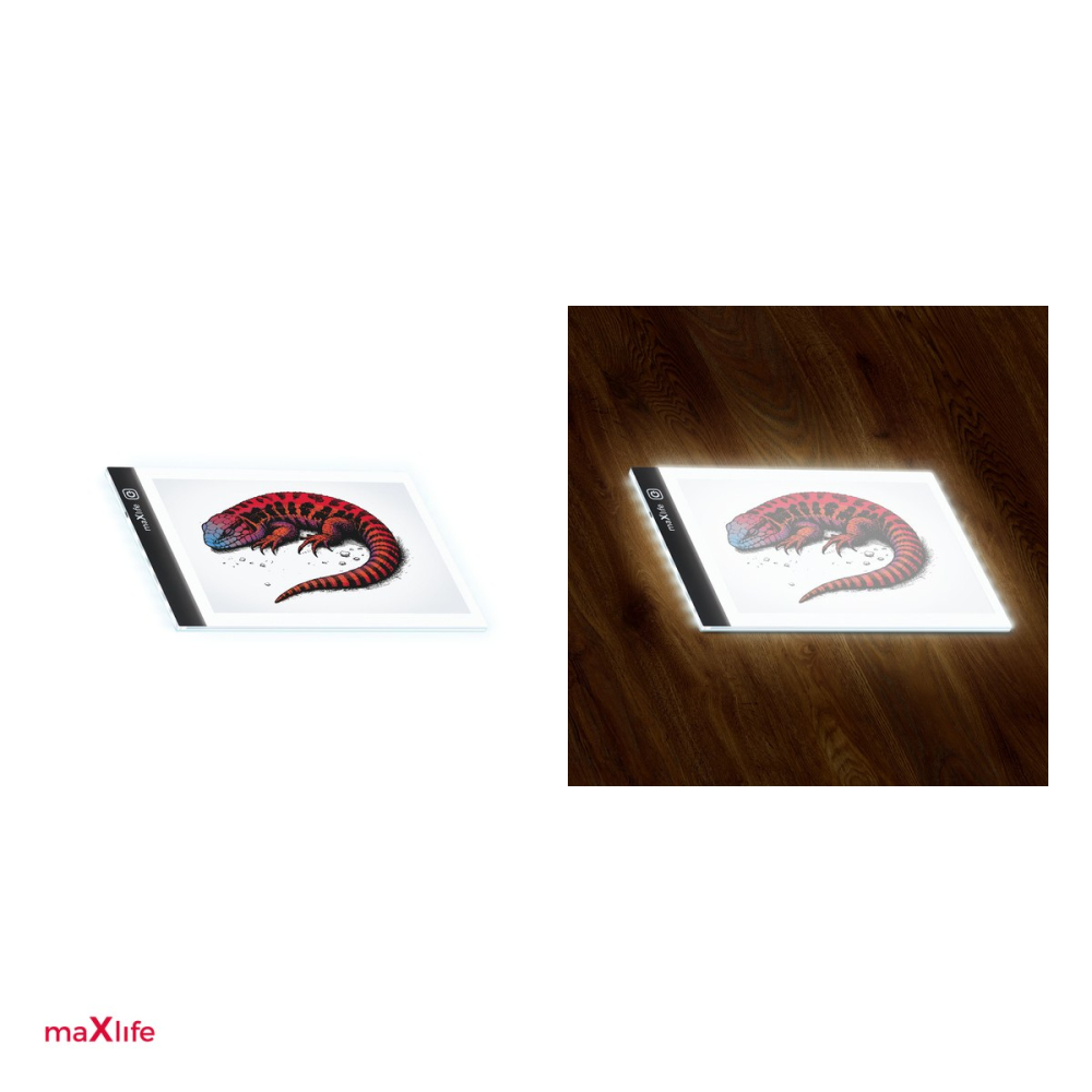Tableta luminoasa LED, Maxlife lightpad board LED MXGT-01, pentru copiere si trasare, zona de lucru 308 x 235mm, A4, realizare grafice, schite tehnice, proiecte DIY [4]