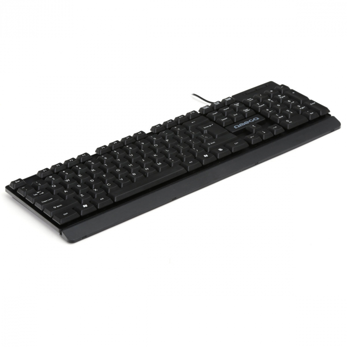 Tastatura cu cablu USB, Omega OK-35B, 104 taste cu profil inalt, US, neagra [6]