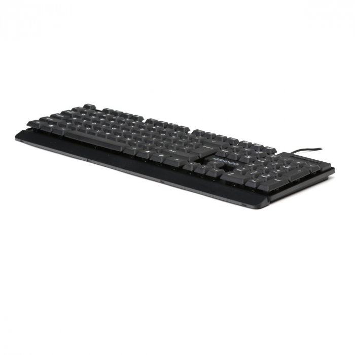 Tastatura cu cablu USB, Omega OK-35B, 104 taste cu profil inalt, US, neagra [4]