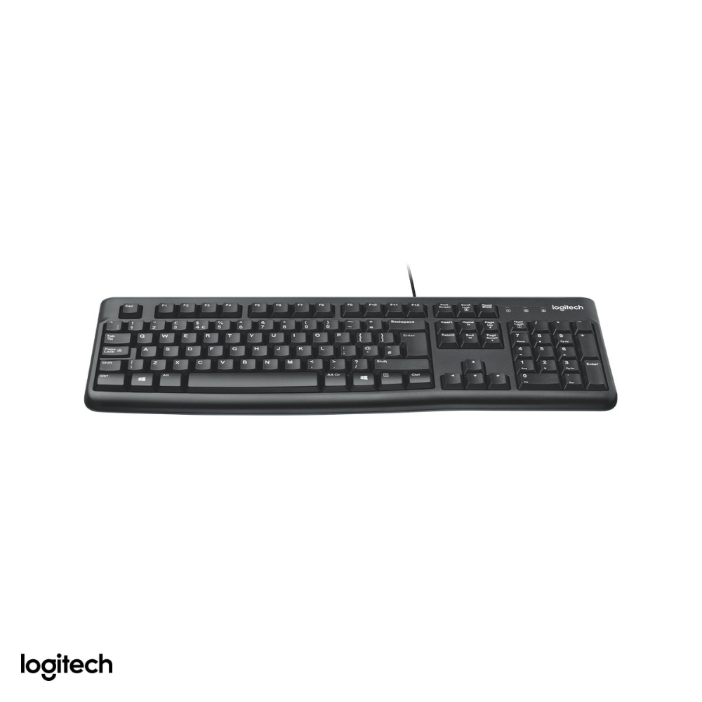 Tastatura cu fir Logitech K120, USB, full-size cu bloc numeric, taste cu profil adanc, rezistenta la stropire, layout PL/HU/TR/CZ, carbon, 920-002509 [4]