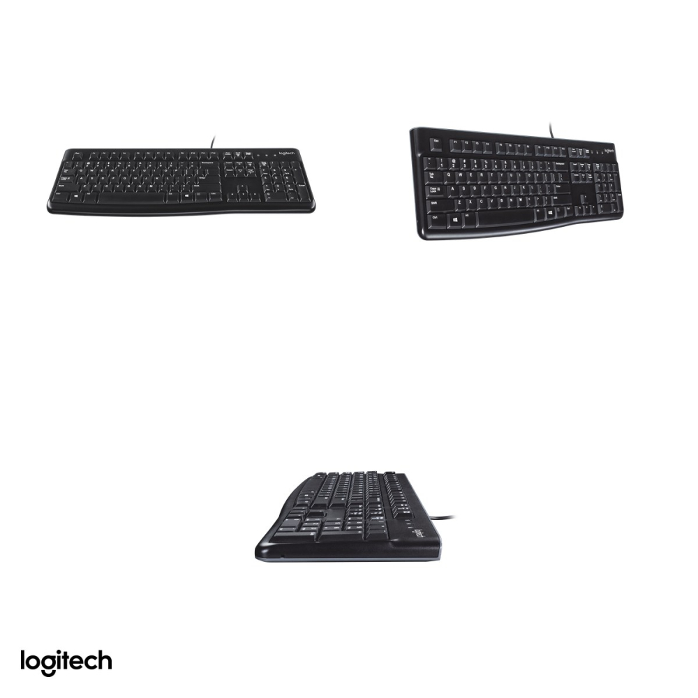 Tastatura cu fir Logitech K120, USB, full-size cu bloc numeric, taste cu profil adanc, rezistenta la stropire, layout US International, negru, 920-002479 [4]