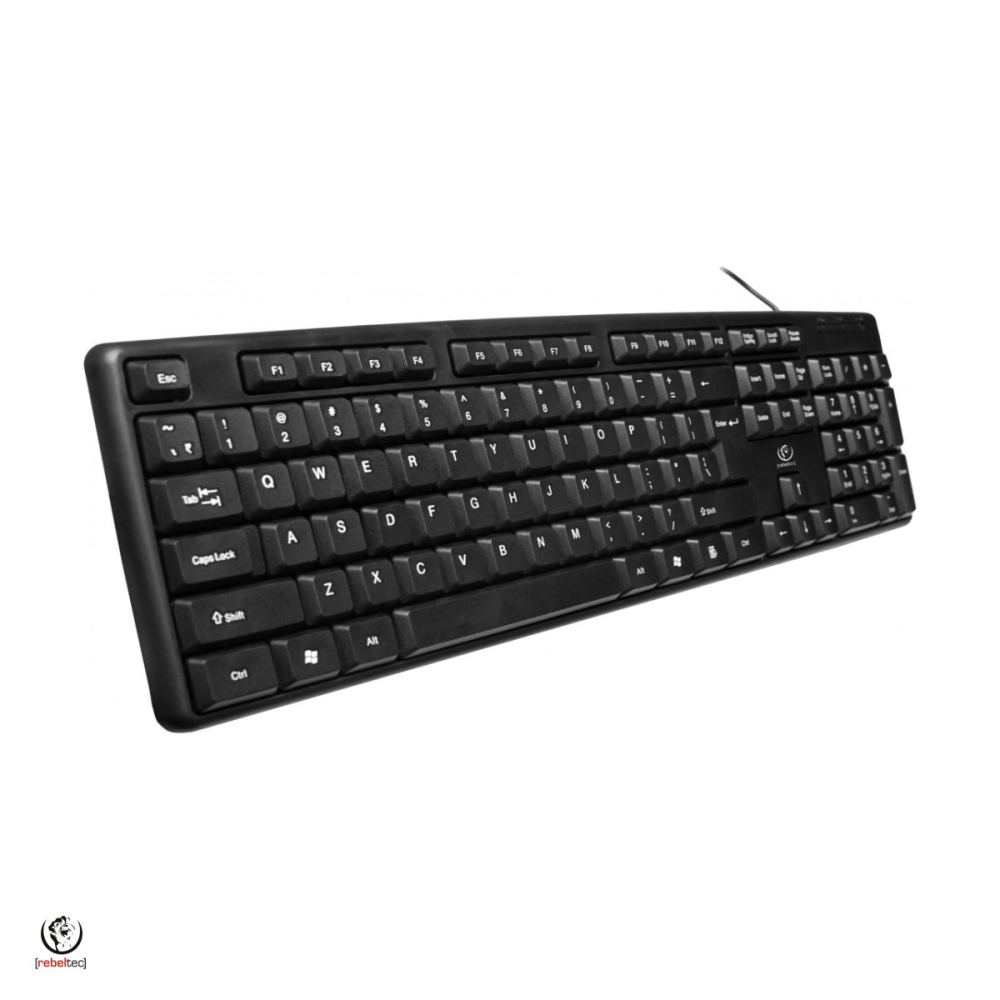 Tastatura cu fir, Rebeltec Uno, 104 butoane, cablu USB 1.8m, tasta Big Enter, neagra [4]