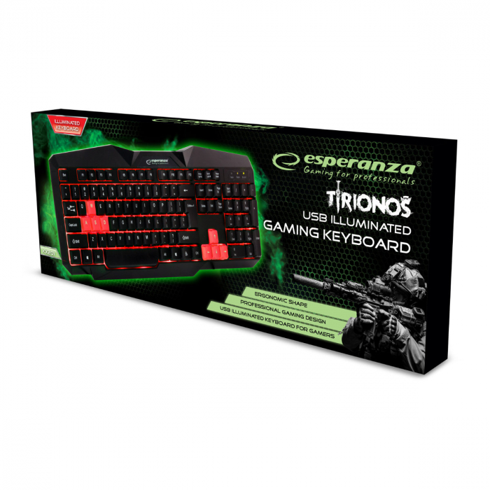 Tastatura pentru jocuri iluminate USB, Esperanza [2]