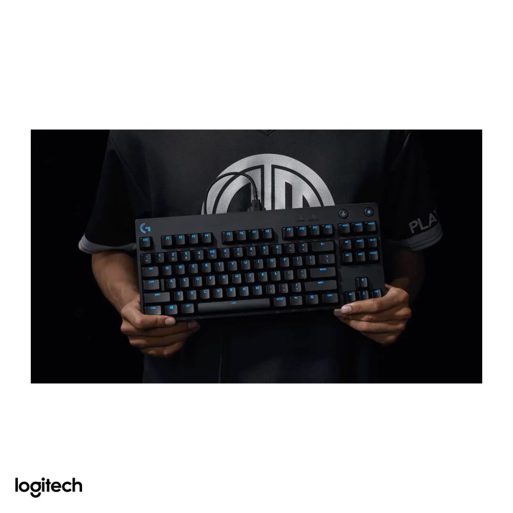 Tastatura mecanica de gaming Logitech G PRO, format TKL, switch-uri GX Blue Clicky, LIGHTSYNC RGB, cablu Micro USB detasabil, layout US International, negru, 920-009392 [5]