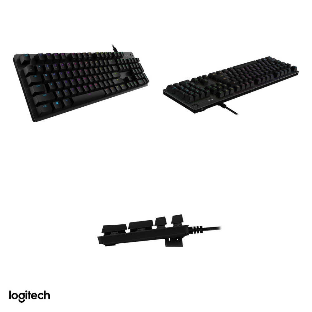 Tastatura mecanica de gaming Logitech G512 Carbon, switch-uri GX Brown tactile, LIGHTSYNC RGB, port USB passthrough, cu fir, layout US International, 920-009352 [4]