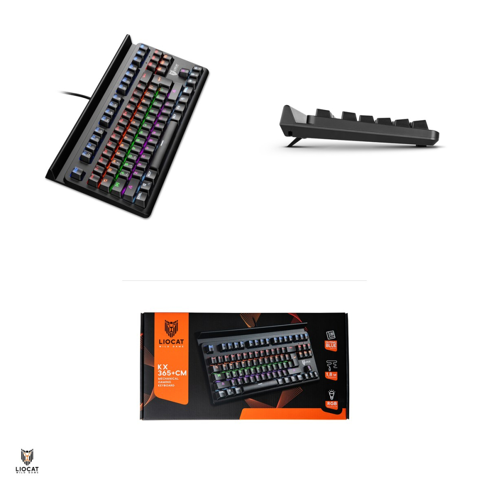 Tastatura mecanica Liocat gaming Kx 365 Cm, qwerty, cablu USB 1.8m, anti-ghost, RGB, Neagra [4]