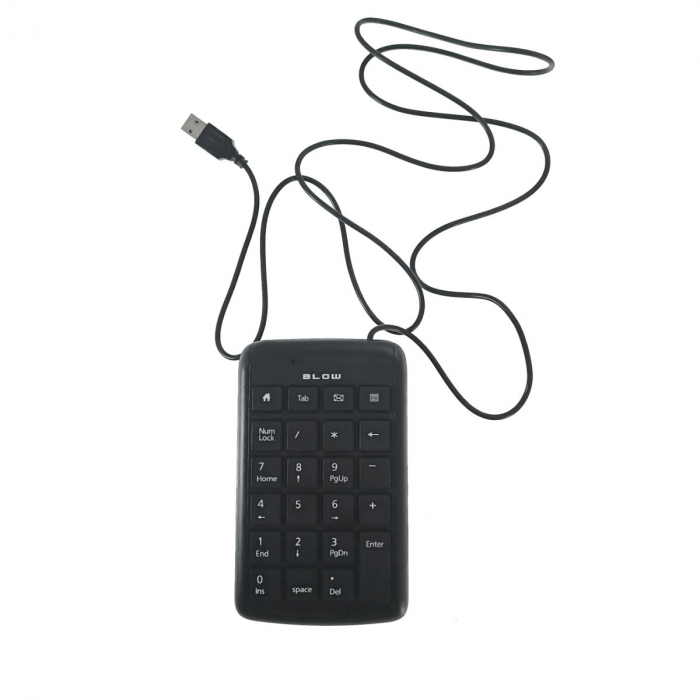 Tastatura numerica USB, BLOW KP-23 10727, 23 taste, lungime cablu 1.5m, neagra [3]
