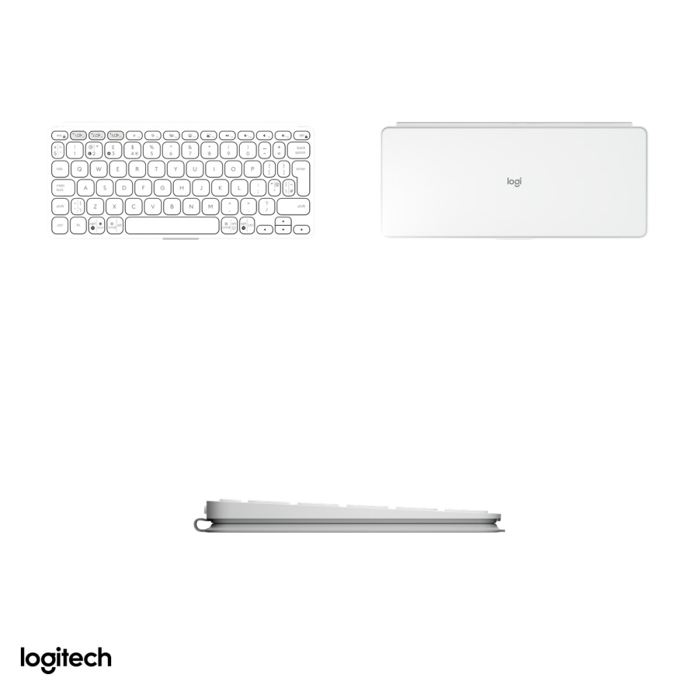 Tastatura portabila Bluetooth Logitech Keys-To-Go 2, ultra-subtire, cu capac integrat, 3 dispozitive, layout US International, alb-crem, 920-012985 [4]