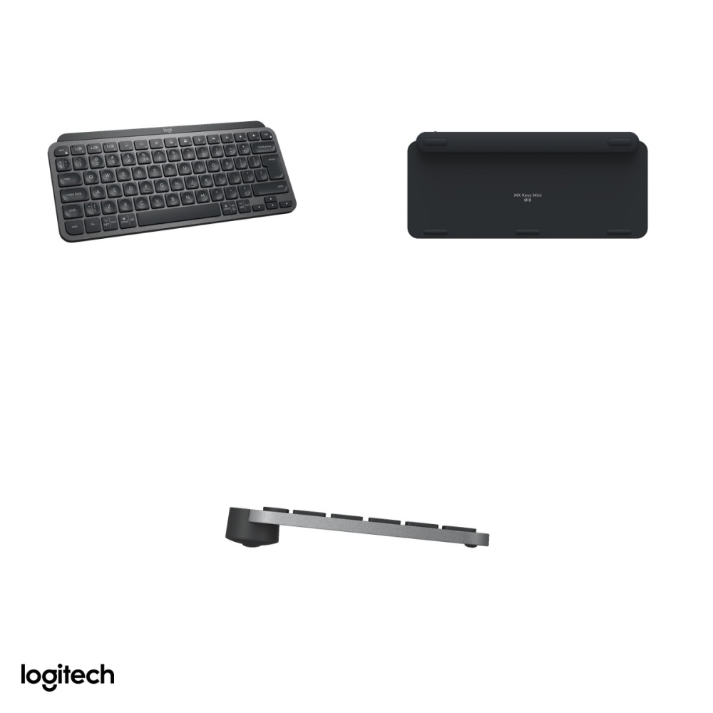 Tastatura wireless compacta Logitech MX Keys Mini, Bluetooth, iluminare inteligenta, acumulator USB-C, Easy-Switch 3 dispozitive, layout US International, grafit, 920-010498 [4]