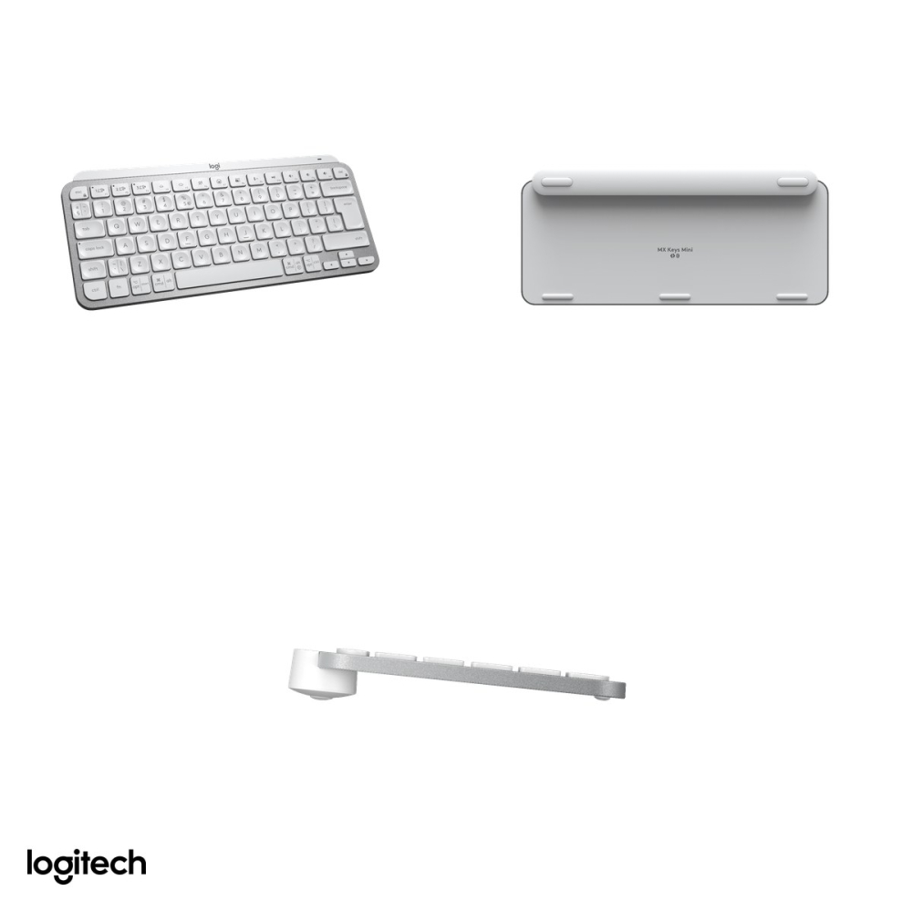 Tastatura wireless compacta Logitech MX Keys Mini, Bluetooth, iluminare inteligenta, acumulator USB-C, Easy-Switch 3 dispozitive, layout US International, gri deschis, 920-010499 [4]
