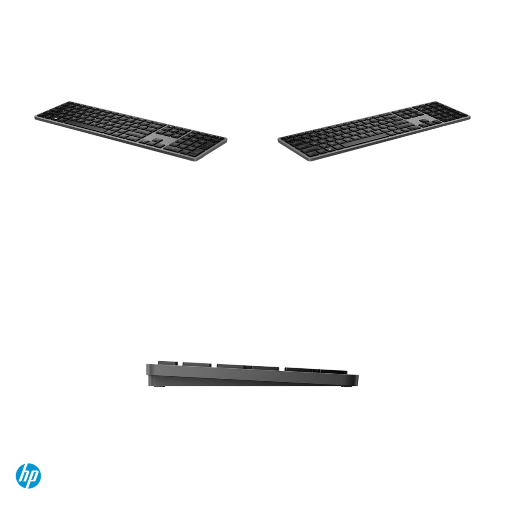 Tastatura wireless HP 975 Dual-Mode, 2.4 GHz si Bluetooth 5.0, retroiluminare alba cu senzori, acumulator USB-C, taste scissor, layout US, negru, 3Z726AA [4]