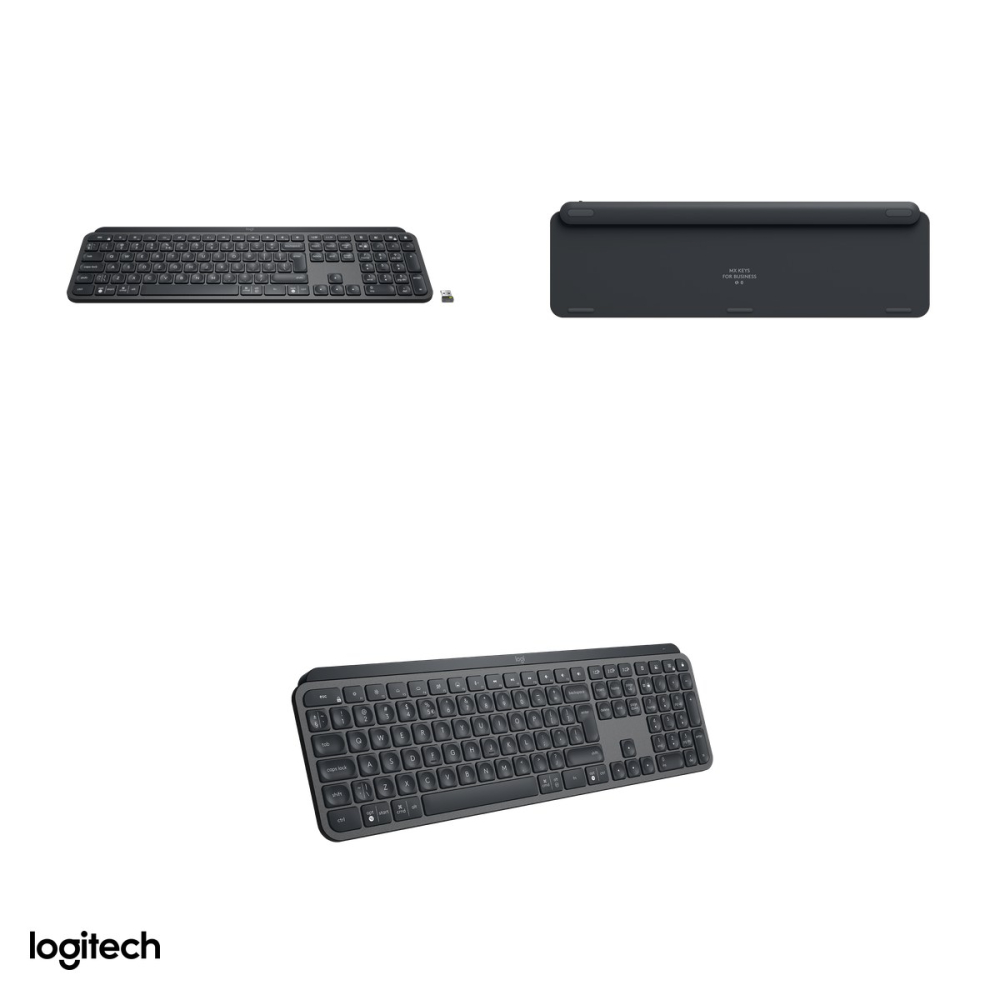 Tastatura wireless Logitech MX Keys for Business, Logi Bolt si Bluetooth, iluminare inteligenta, acumulator USB-C, Easy-Switch 3 dispozitive, layout US International, grafit, 920-010251 [4]