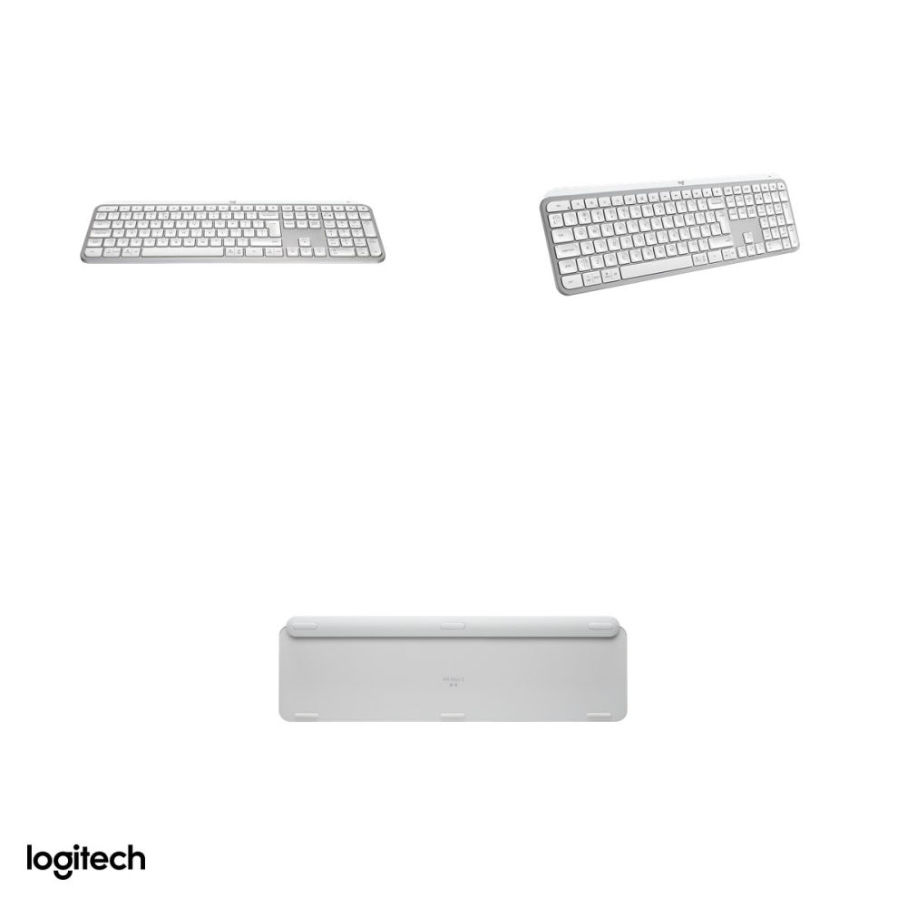 Tastatura wireless Logitech MX Keys S, Logi Bolt si Bluetooth, iluminare inteligenta, acumulator USB-C, Easy-Switch 3 dispozitive, layout US International, gri deschis, 920-011588 [4]