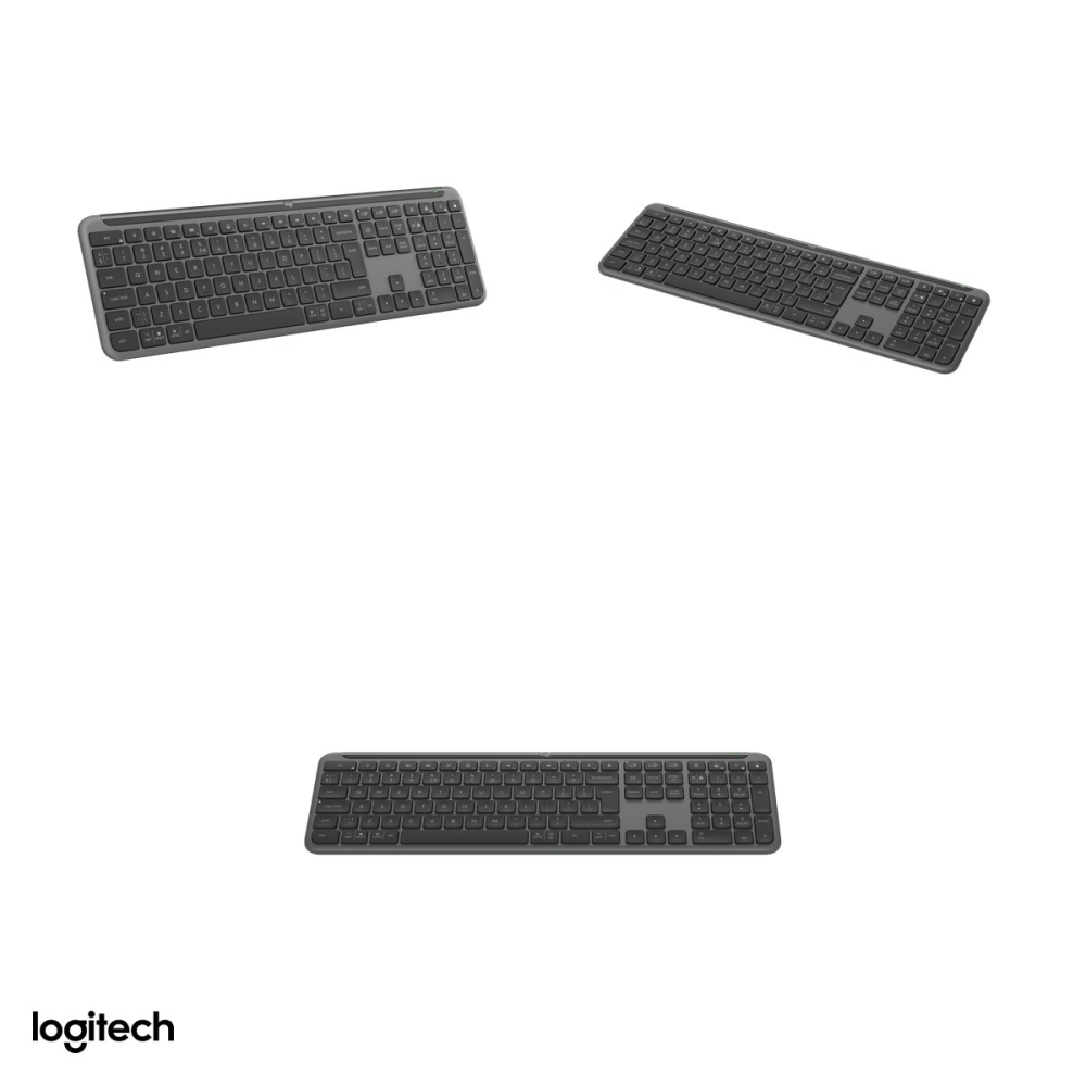 Tastatura wireless Logitech Signature Slim K950, Logi Bolt si Bluetooth, slim full-size, taste silentioase, Easy-Switch 3 dispozitive, layout US International, grafit, 920-012465 [4]