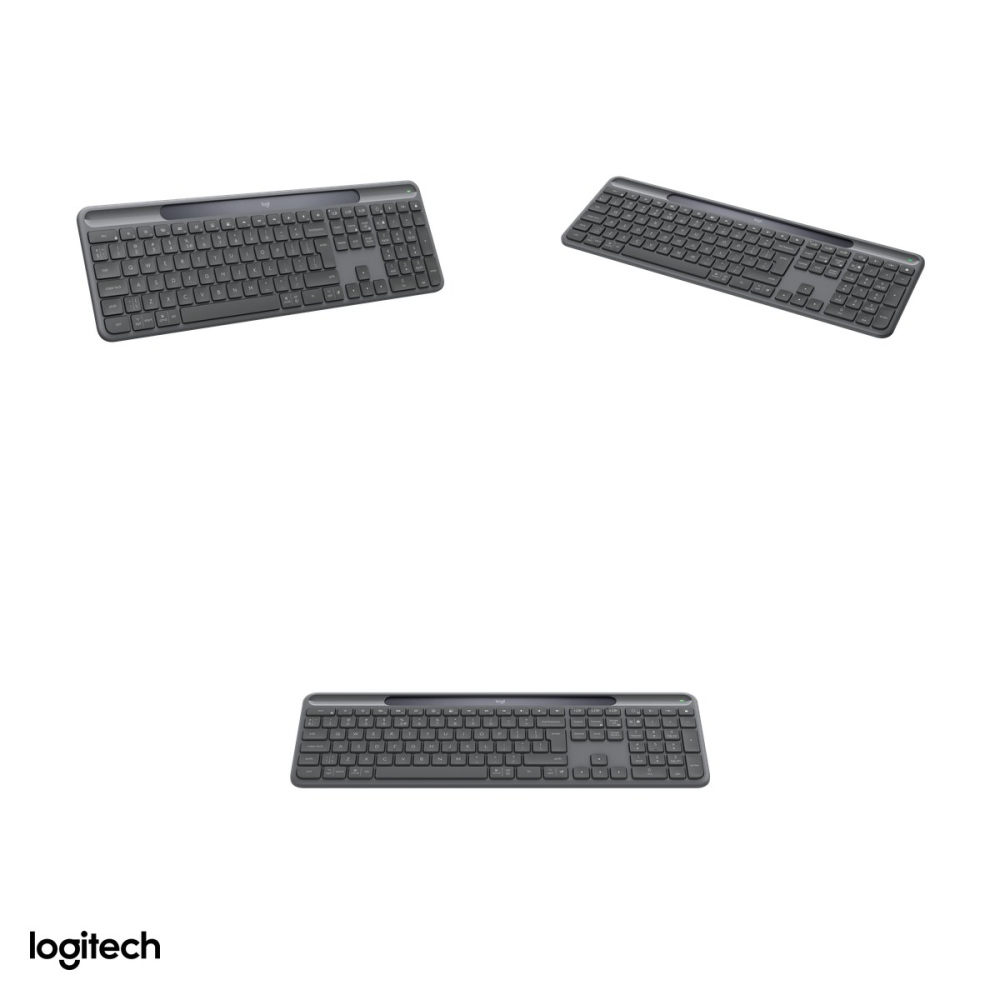 Tastatura wireless solara Logitech Signature Slim Solar+ K980 for Business, incarcare din lumina, Logi Bolt USB-C si Bluetooth, tasta AI, layout US International, grafit, 920-013779 [4]