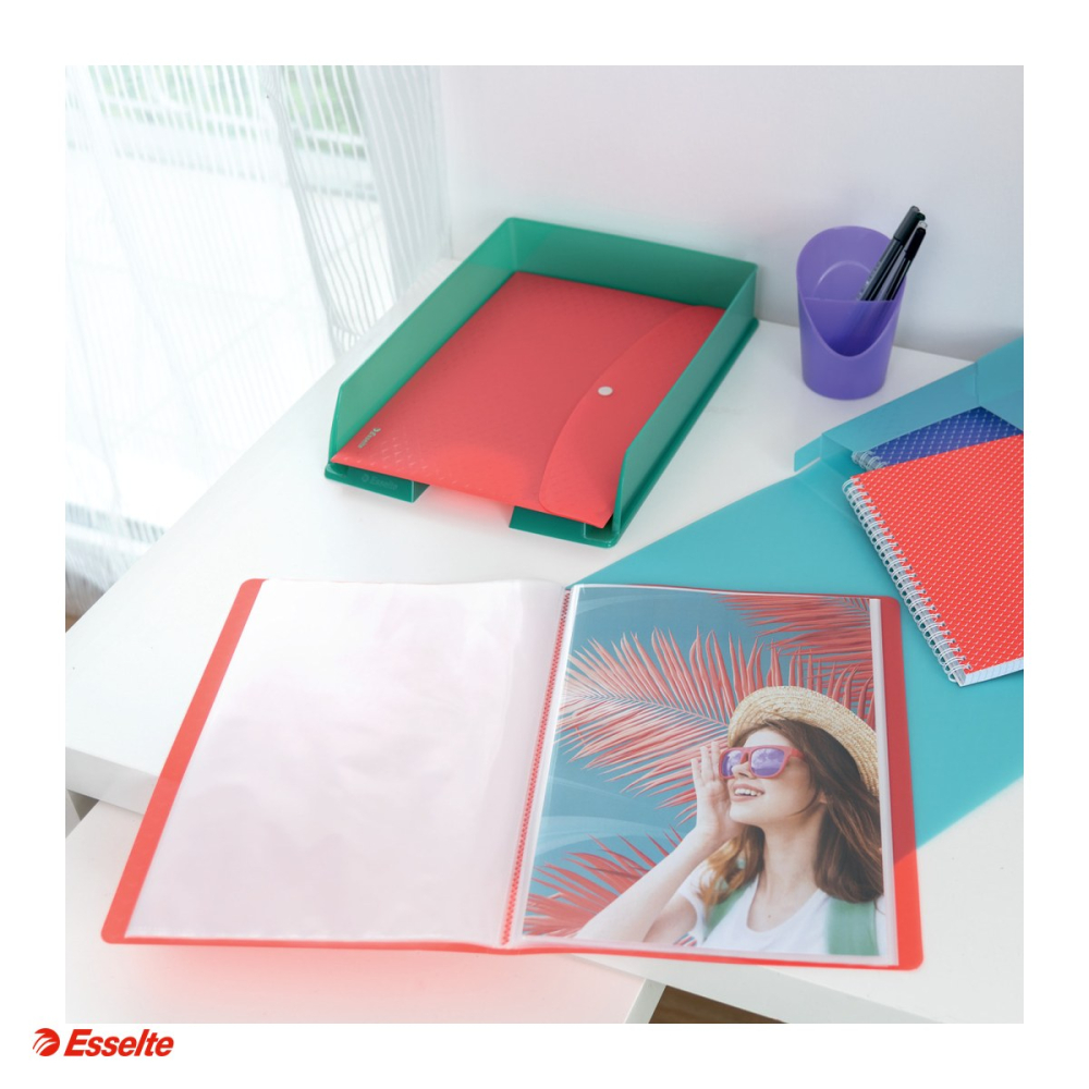 Tavita documente Esselte Colour'Breeze, PS, A4, pentru arhivare, corai [5]