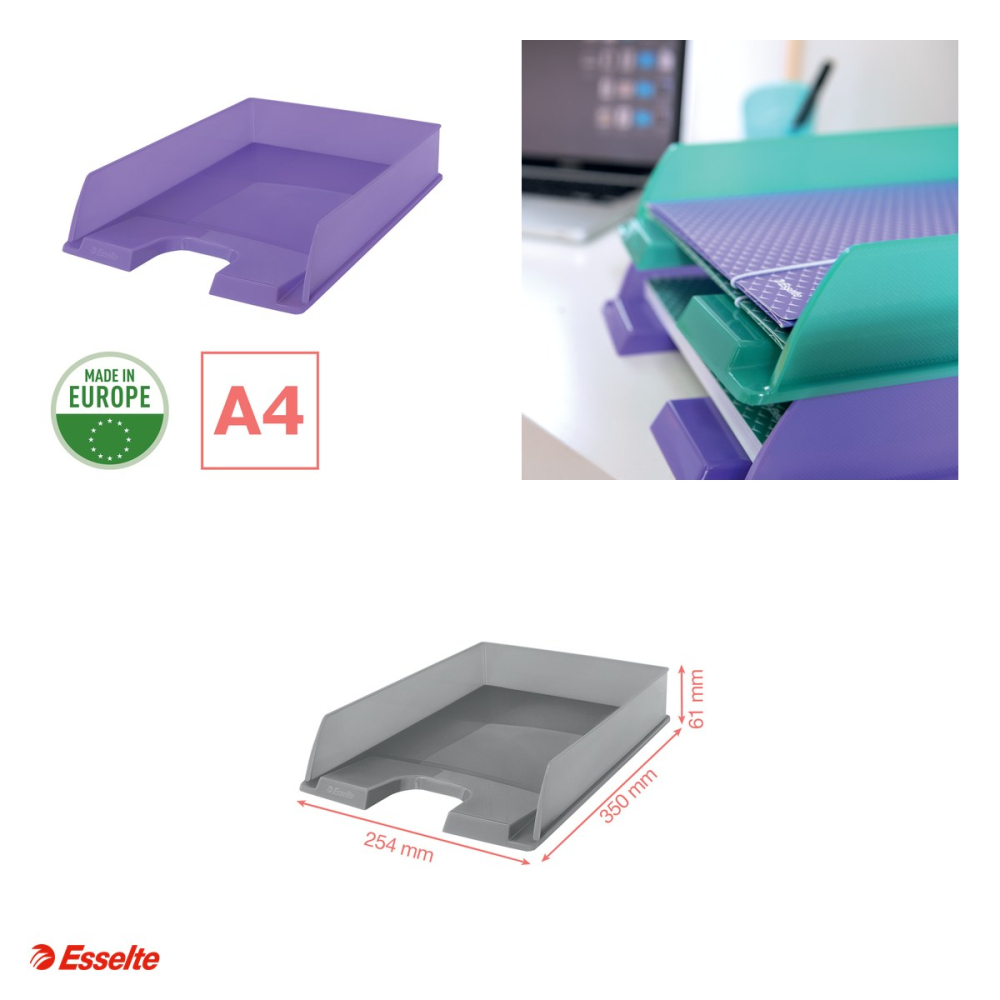 Tavita documente Esselte Colour'Breeze, PS, A4, pentru arhivare, lavanda [4]