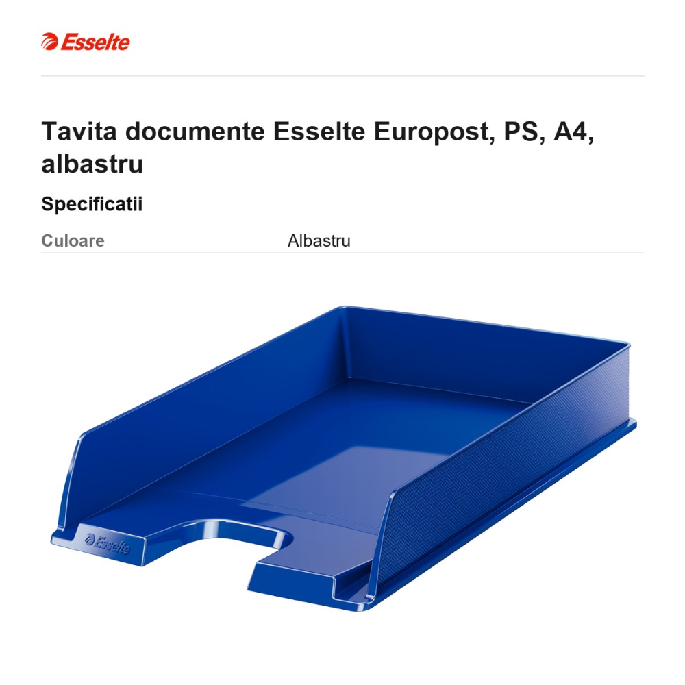 Tavita documente Esselte Europost, PS, A4, albastru [3]
