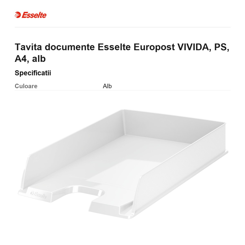 Tavita documente Esselte Europost VIVIDA, PS, A4, alb [3]