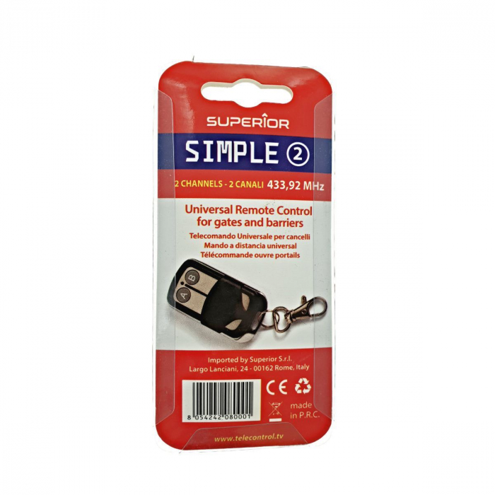 Telecomanda universala cu cod fix 433.92 MHz, poarta electrica, garaj, Superior Simple 2 [8]
