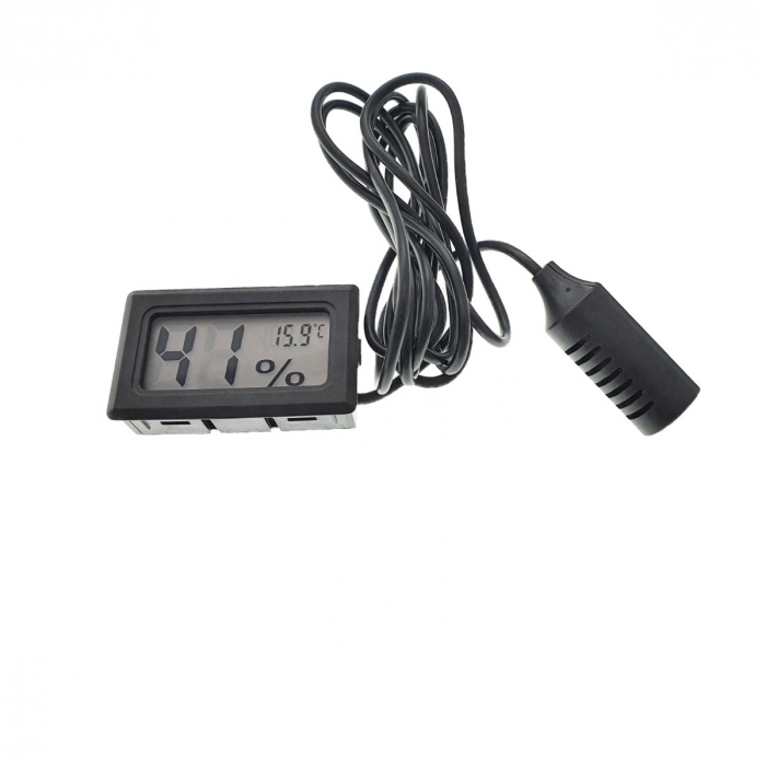 Termometru digital 8015A, si indicator umiditate, cu afisare LCD, negru [3]