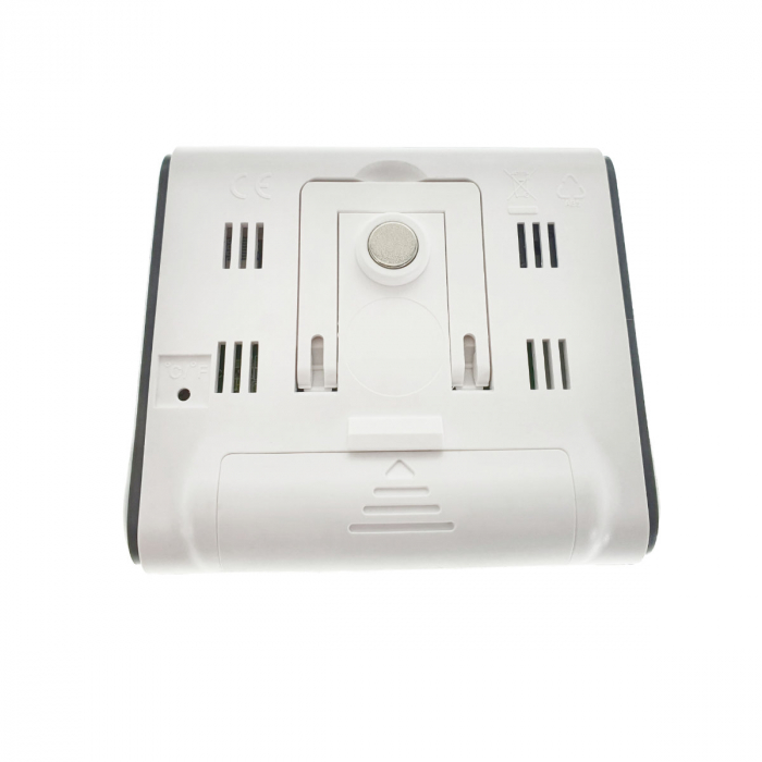 Termometru si higrometru digital DTH-01, de interior si exterior, cu alarma, suport de masa si magnet, 80x70x20mm [3]