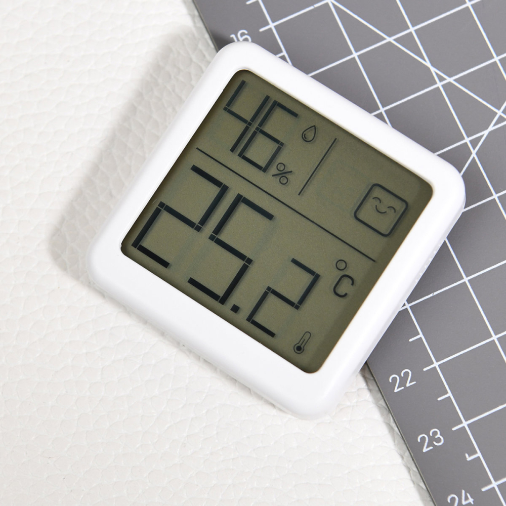 Termometru si Higrometru Digital, pentru Monitorizare Temperatura si Umiditate, cu Indicator Confort si Design Compact, Alb [4]
