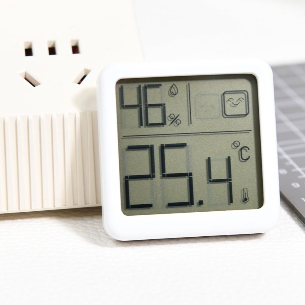 Termometru si Higrometru Digital, pentru Monitorizare Temperatura si Umiditate, cu Indicator Confort si Design Compact, Alb [3]