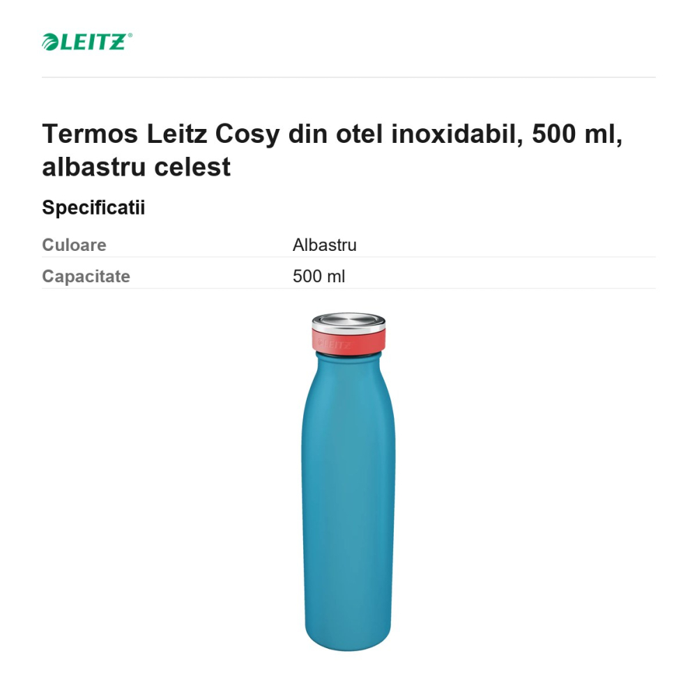 Termos Leitz Cosy din otel inoxidabil, 500 ml, albastru celest [3]