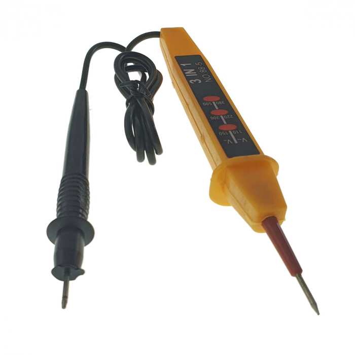 Tester 3 in 1 , de verificare pentru tensiune electrica AC si DC , 110V - 380V , lungime cablu 75 cm [2]