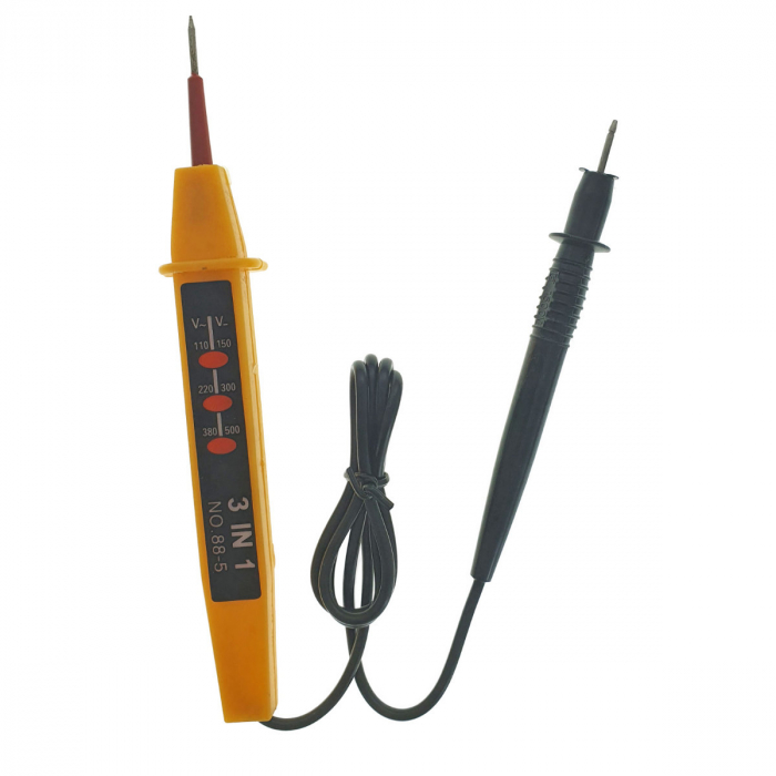 Tester 3 in 1 , de verificare pentru tensiune electrica AC si DC , 110V - 380V , lungime cablu 75 cm [4]